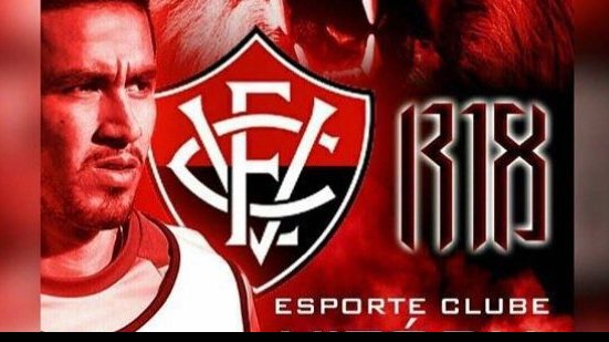 Imagem   Novo atacante do Vitória comemora acerto nas redes sociais