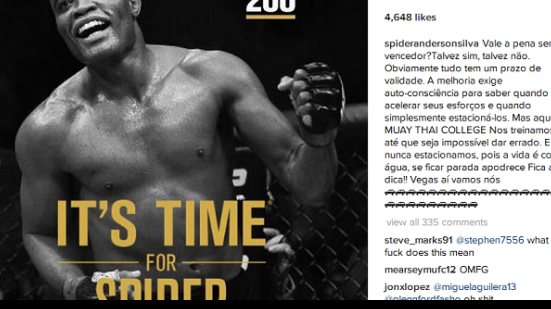 Imagem UFC surpreende e escala Anderson Silva como substituto de Jon Jones no UFC 200