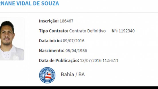 Imagem Hernane Brocador está liberado para jogar contra o Sampaio