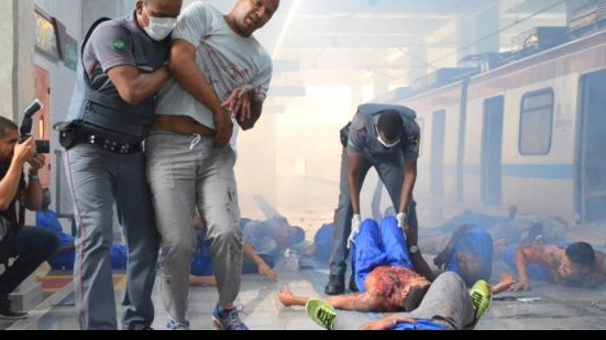 Imagem Simulado de ataque ao metrô prepara policiais para Olimpíadas