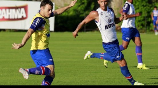 Imagem Em novo campo do Fazendão, Bahia treina com reforços de titulares