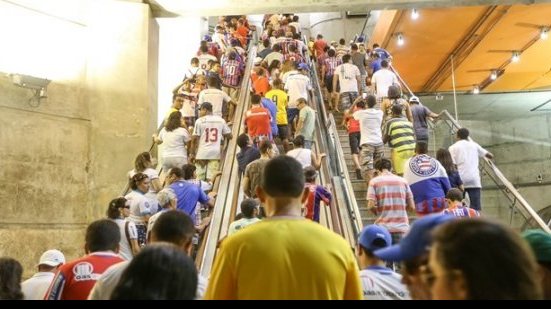 Imagem Metrô funciona em horário especial para jogo entre Bahia e Luverdense