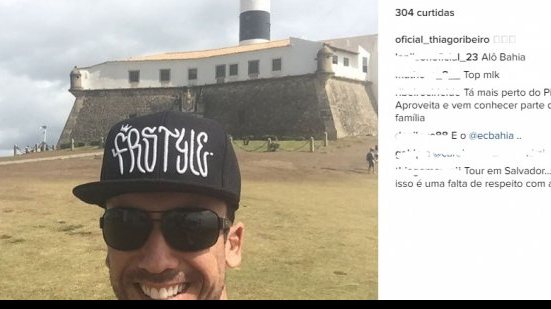 Imagem Thiago Ribeiro repete Biancucchi e faz turismo em Salvador com Bahia em crise