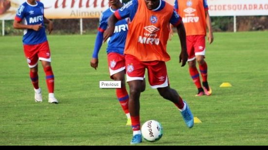Imagem Com retorno de Feijão, Bahia faz treino de posse de bola