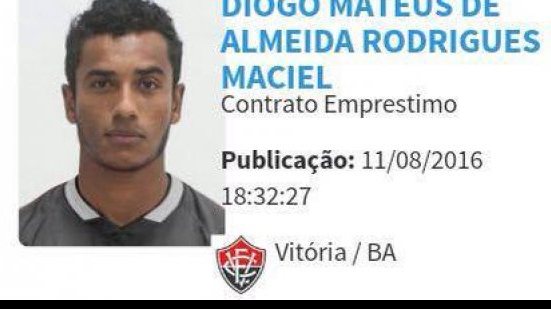Imagem Diogo Mateus é regularizado pelo Vitória e pode reestrear como titular