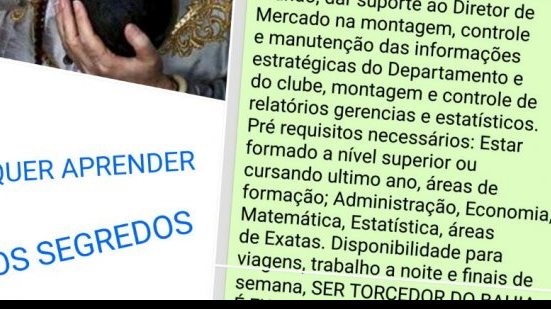 Imagem Bahia anuncia vaga de emprego, mas banner vira montagem nas redes sociais