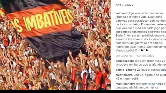 Imagem Em rede social, novo atacante do Vitória promete ‘dar a vida’ em campo