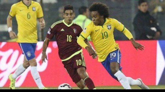 Imagem  Em partidas das Eliminatórias, Brasil tem 100% contra Venezuela fora de casa