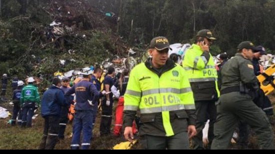 Imagem Avião da Chapecoense se chocou contra morro de 200 metros de altura