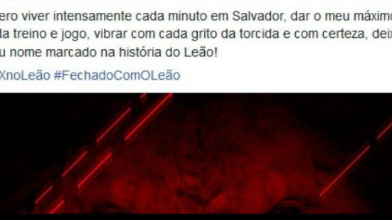 Imagem  Antes de chegar a Salvador, Gabriel Xavier anuncia acerto com o Vitória