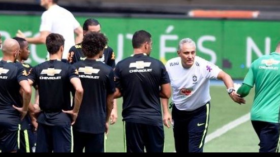 Imagem Sem mistério, Tite arma Brasil com Robinho e Diego Souza no ataque para amistoso