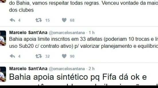 Imagem Pelo Twitter, presidente revela votos do Bahia em mudanças na Série A e elogia a CBF