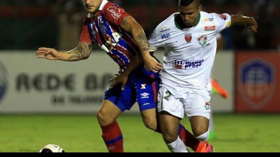 Imagem Com um jogador a mais e gol no apagar das luzes, Bahia empata com o Flu de Feira