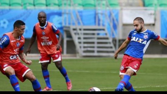 Imagem  Na Fonte Nova, Bahia treina de olho no jogo contra o Galícia