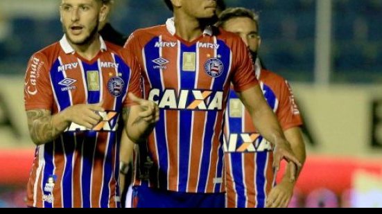 Imagem   Atacante do Bahia dedica gol para esposa grávida