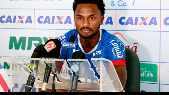 Imagem  Depois de marcar primeiro gol com a camisa do Bahia, volante pede para time não relaxar