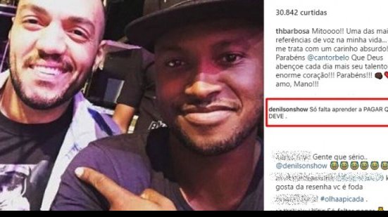 Imagem Após um ano, ex-jogador volta a cobrar dívida de Belo através do Instagram