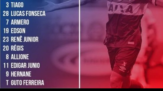 Imagem Bahia anuncia escalação; Guto saca Juninho