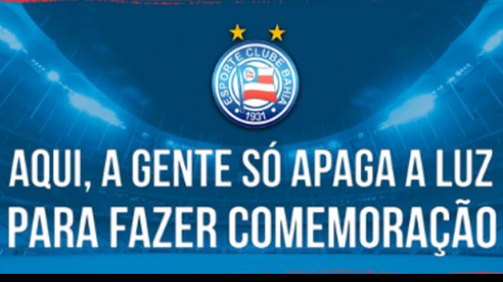Imagem Bahia ironiza apagão no Barradão: “a gente só apaga a luz para fazer comemoração”