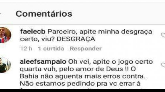 Imagem Em tom de ameaça, torcedores do Bahia cobram árbitro da final em rede social