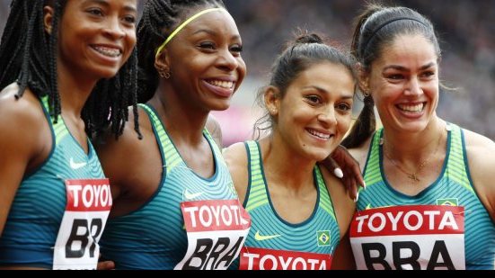 Imagem Revezamento feminino 4x100 do Brasil fica em 7º no Mundial de Londres