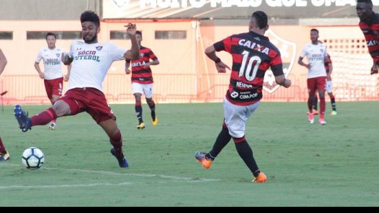 Imagem Após levar virada, Vitória arranca empate com o Fluminense, mas volta ao Z-4