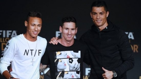 Imagem Neymar disputa prêmio de melhor do mundo com Cristiano Ronaldo e Messi