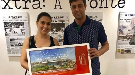 Imagem Arena Fonte Nova recebeu usuário um milhão neste final de semana