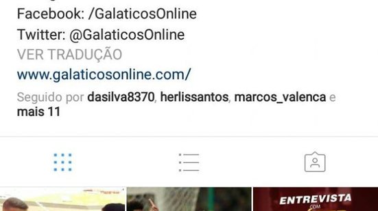 Imagem Siga o "Galáticos Online"; no Instagram: Adicione @galaticosonline