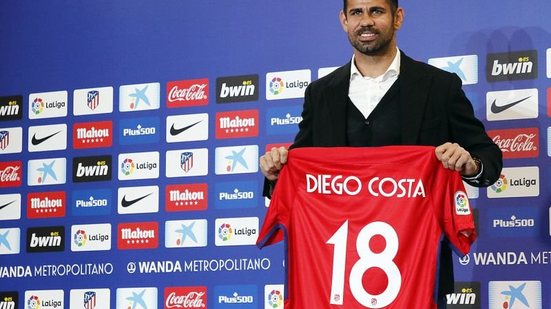 Imagem Após longa espera, Diego Costa é apresentado no Atlético de Madrid