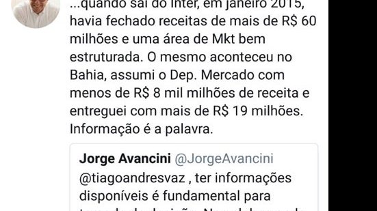 Imagem Ex-diretor do Bahia revela aumento de R$ 11 milhões em receitas após passagem no clube