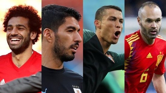 Imagem Salah x Suarez e CR7 x Iniesta! Três jogos agitam a sexta-feira na Copa do Mundo da Rússia