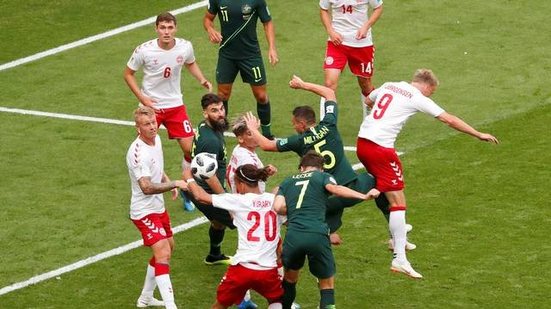 Imagem Dinamarca e Austrália empatam em jogo com uso do VAR