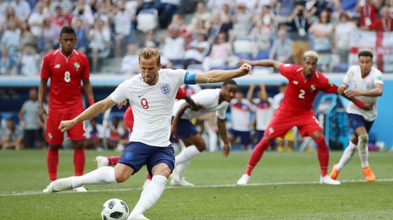 Imagem Passou o trator! Com 3 gols do artilheiro Harry Kane, Inglaterra goleia Panamá por 6 a 1