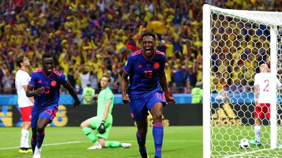 Imagem Colômbia domina o jogo, vence por 3 a 0 e elimina Polônia