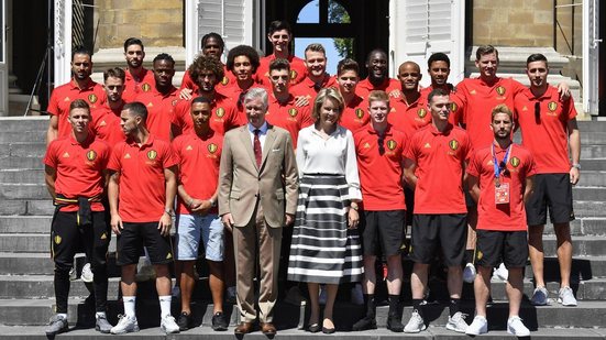 Imagem Seleção da Bélgica é recebida com festa em Bruxelas