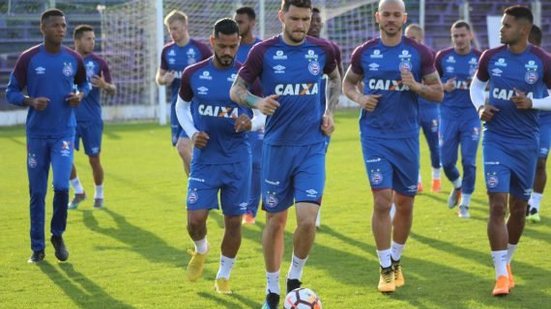 Imagem No Uruguai, Bahia encerra preparação para decisão contra o Cerro