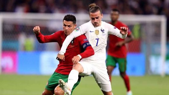Imagem Portugal e França empatam em jogo com recorde para CR7